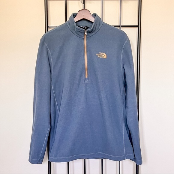 North Face Fleece Quarter Zip Pullover Jacket Sz M - Picture 1 of 7